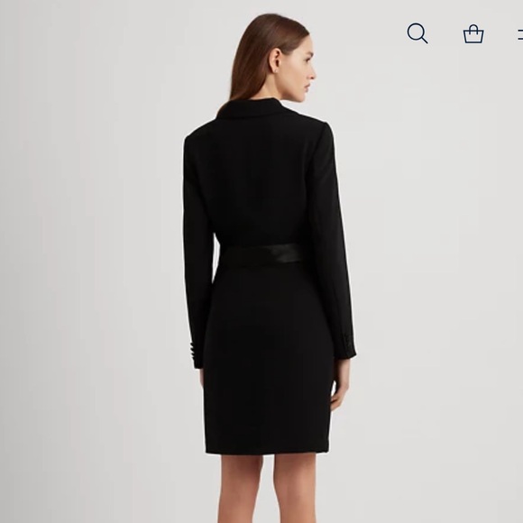 Lauren Ralph Lauren Crepe Long-Sleeve Cocktail Dress - Picture 6 of 17